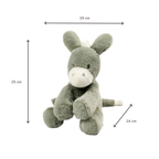 LouLou Plush Donkey - Soft Baby Cuddly Toy - 30 cm - Dark Green [NL]