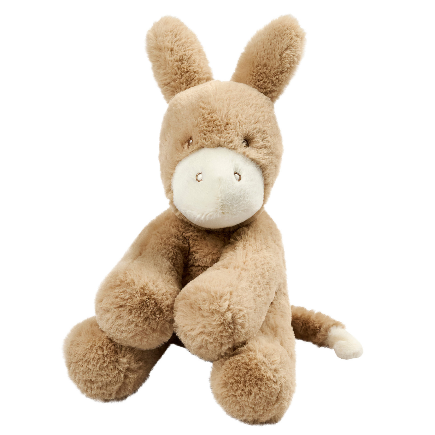 LouLou Plush Donkey - Soft Baby Cuddly Toy - 30 cm - Light Caramel [FR]
