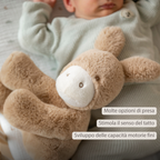 LouLou Plush Donkey - Soft Baby Cuddly Toy - 30 cm - Light Caramel [IT]