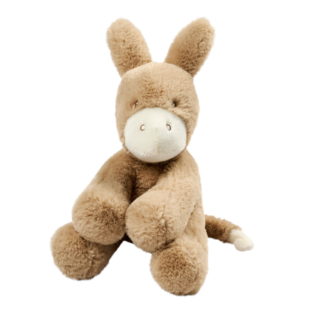 LouLou Plush Donkey - Soft Baby Cuddly Toy - 30 cm - Light Caramel [NL]