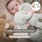 LouLou Plush Elephant - Soft Baby Cuddly Toy - 30 cm - Linden Green [DE]