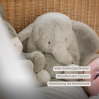 LouLou Plush Elephant - Soft Baby Cuddly Toy - 30 cm - Linden Green [DE]