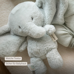 LouLou Plush Elephant - Soft Baby Cuddly Toy - 30 cm - Linden Green [DE]