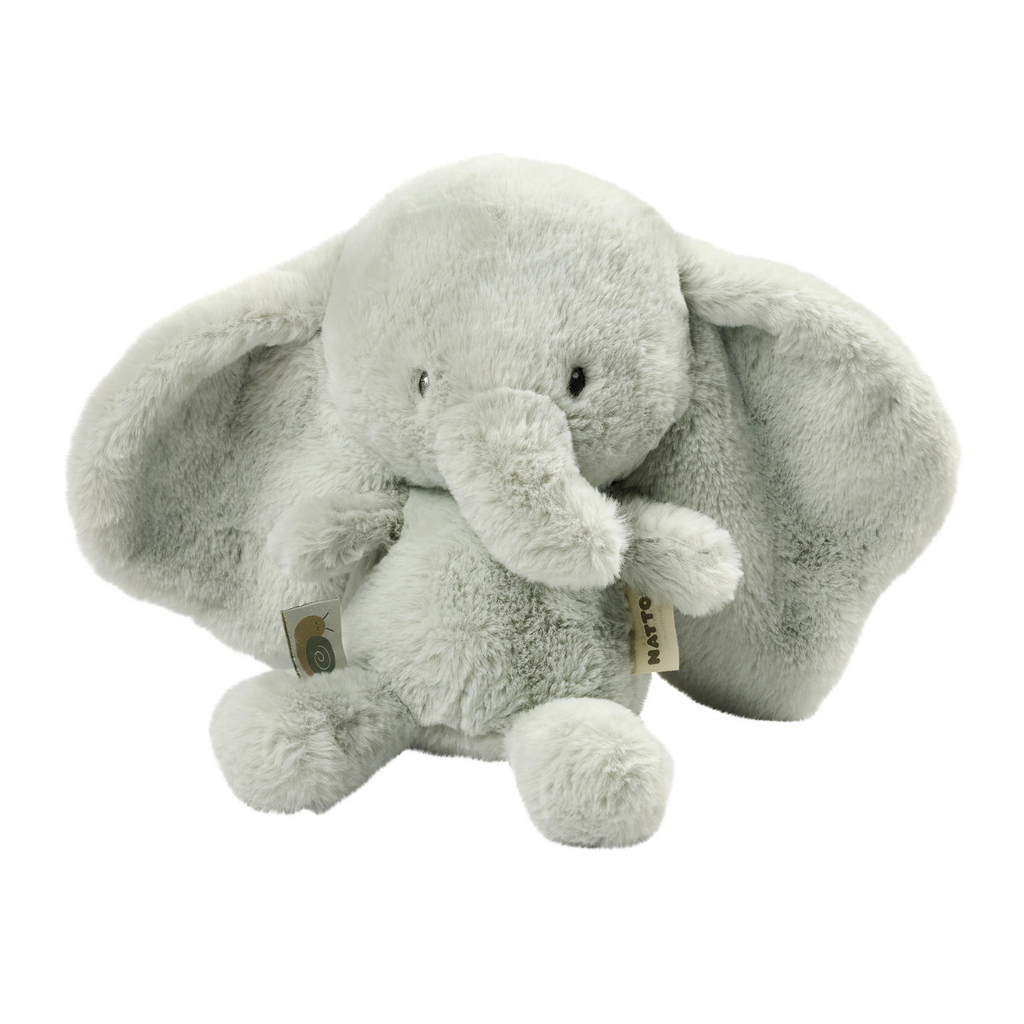 LouLou Plush Elephant - Soft Baby Cuddly Toy - 30 cm - Linden Green [ES]