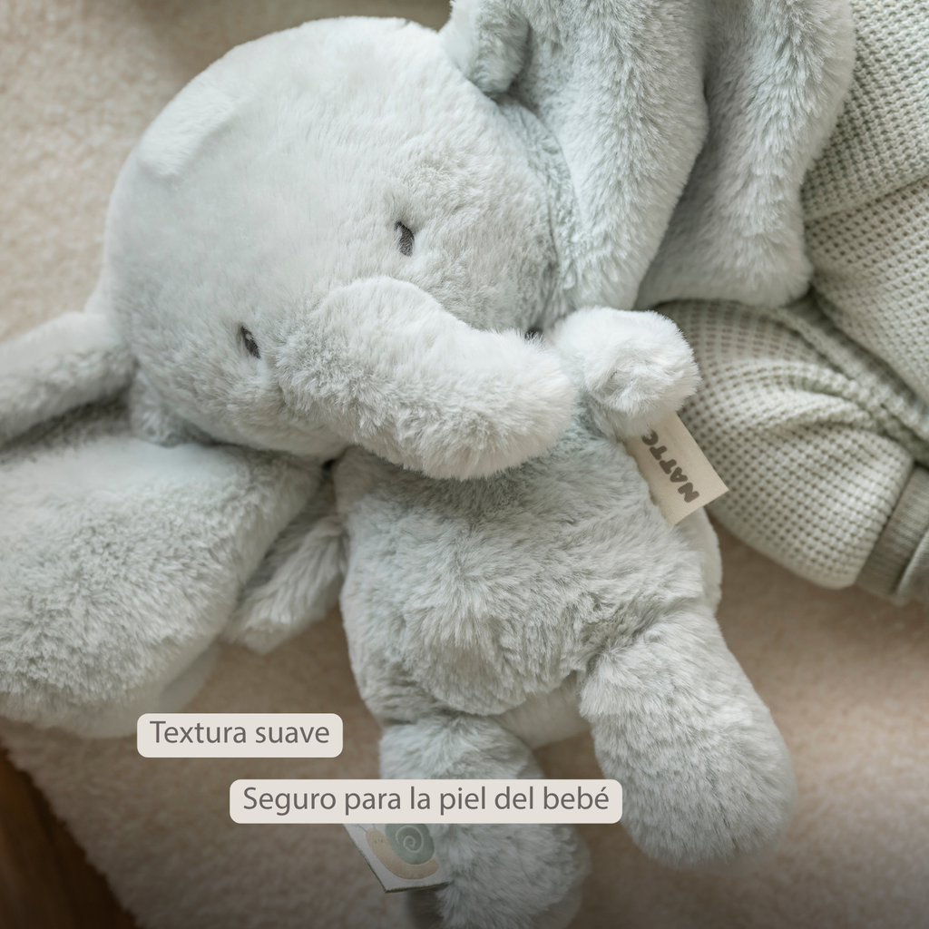 LouLou Plush Elephant - Soft Baby Cuddly Toy - 30 cm - Linden Green [ES]