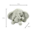 LouLou Plush Elephant - Soft Baby Cuddly Toy - 30 cm - Linden Green [ES]