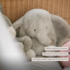 LouLou Plush Elephant - Soft Baby Cuddly Toy - 30 cm - Linden Green [IT]