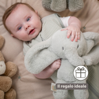 LouLou Plush Elephant - Soft Baby Cuddly Toy - 30 cm - Linden Green [IT]
