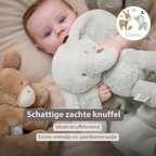 LouLou Plush Elephant - Soft Baby Cuddly Toy - 30 cm - Linden Green [NL]