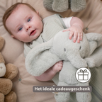 LouLou Plush Elephant - Soft Baby Cuddly Toy - 30 cm - Linden Green [NL]