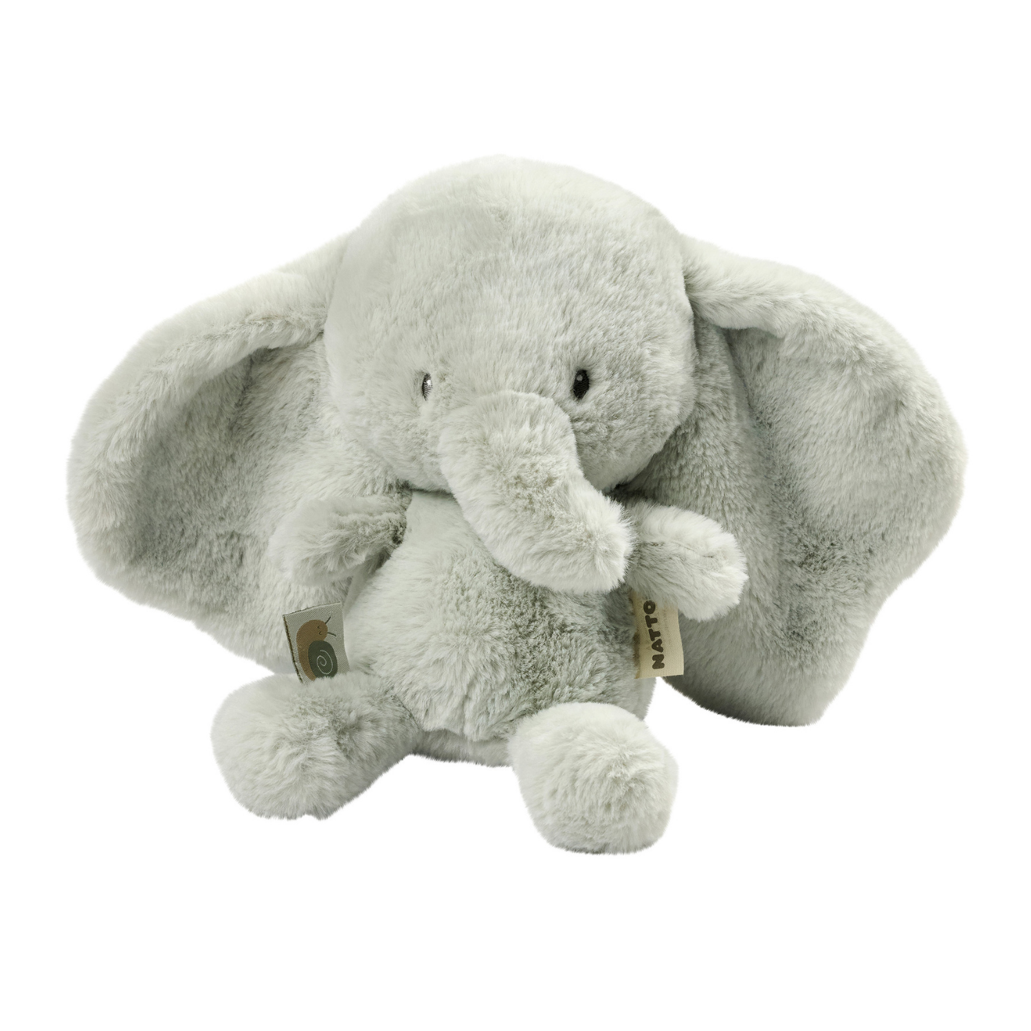 LouLou Plush Elephant - Soft Baby Cuddly Toy - 30 cm - Linden Green [EN]