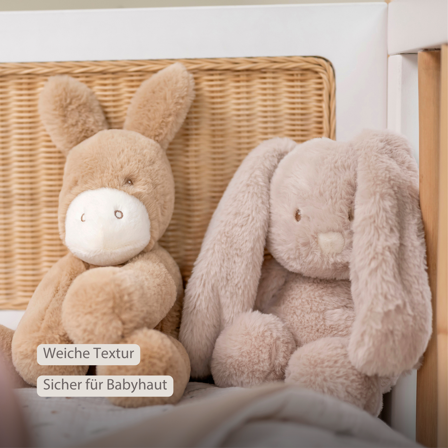 LouLou Plush Rabbit - Soft Baby Cuddly Toy - 30 cm - Sand [DE]