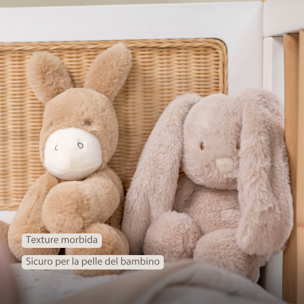 LouLou Plush Rabbit - Soft Baby Cuddly Toy - 30 cm - Sand [IT]