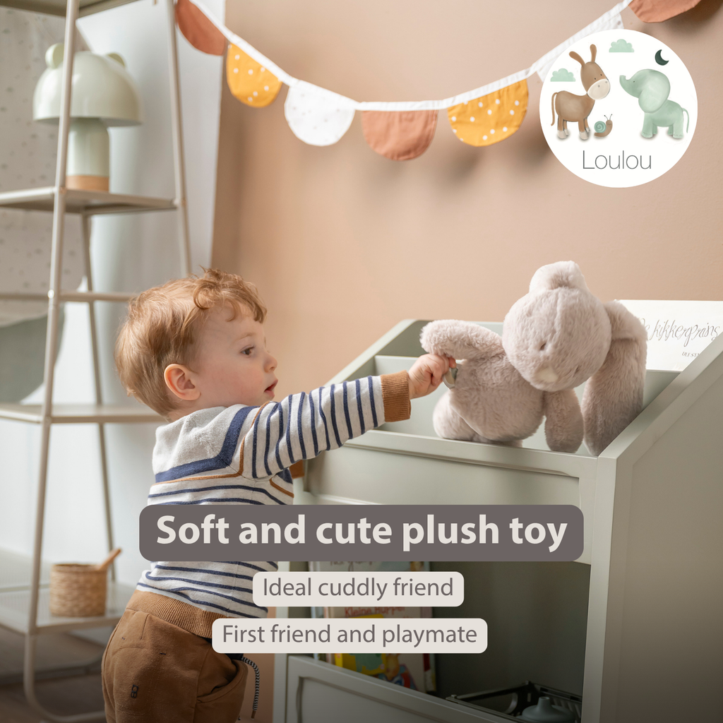 LouLou Plush Rabbit - Soft Baby Cuddly Toy - 30 cm - Sand [EN]