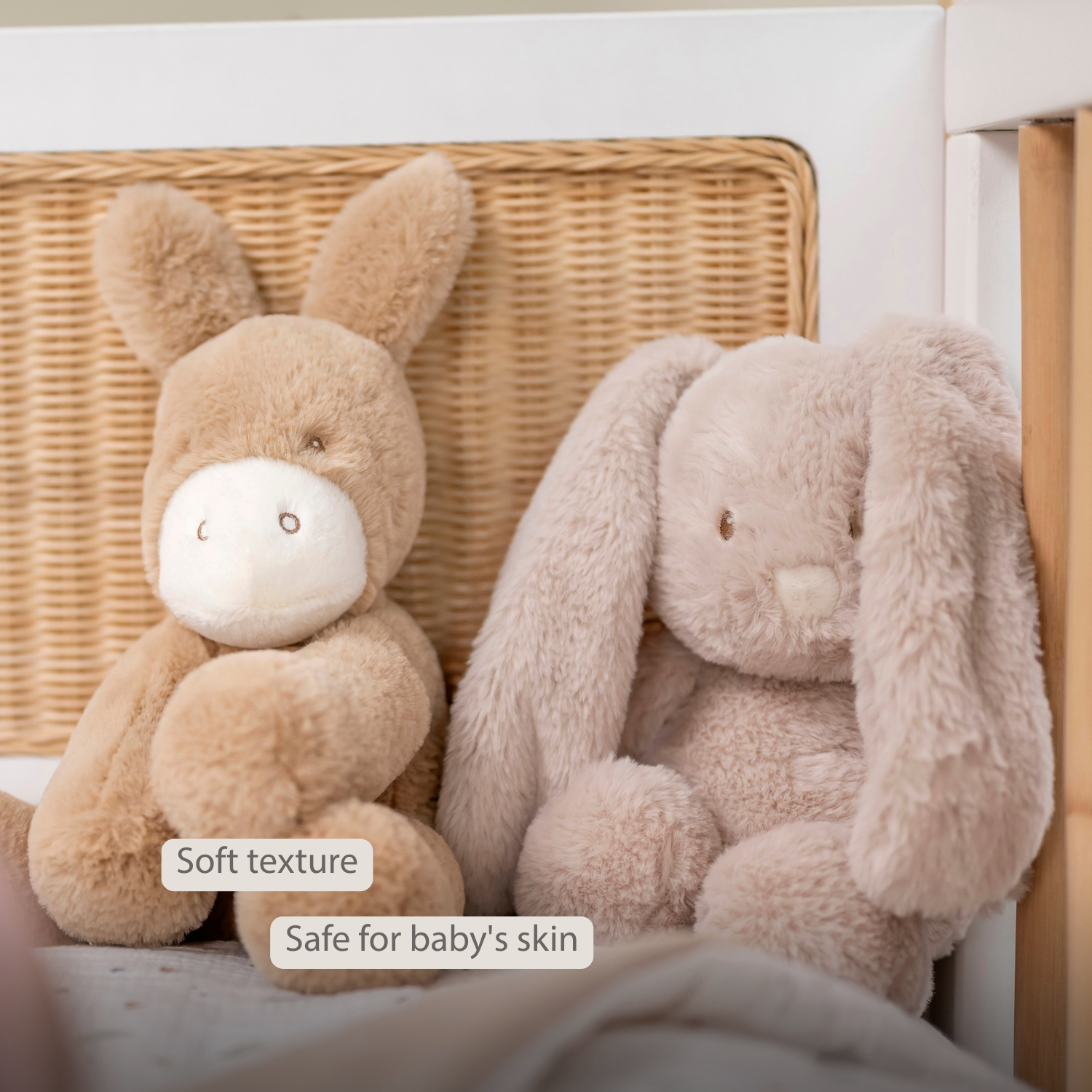 LouLou Plush Rabbit - Soft Baby Cuddly Toy - 30 cm - Sand [EN]