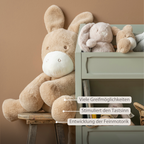 LouLou Plush Donkey - Soft Baby Cuddly Toy - 60 cm - Light Caramel [DE]