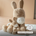 LouLou Plush Donkey - Soft Baby Cuddly Toy - 60 cm - Light Caramel [ES]