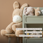 LouLou Plush Donkey - Soft Baby Cuddly Toy - 60 cm - Light Caramel [FR]