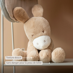LouLou Plush Donkey - Soft Baby Cuddly Toy - 60 cm - Light Caramel [FR]