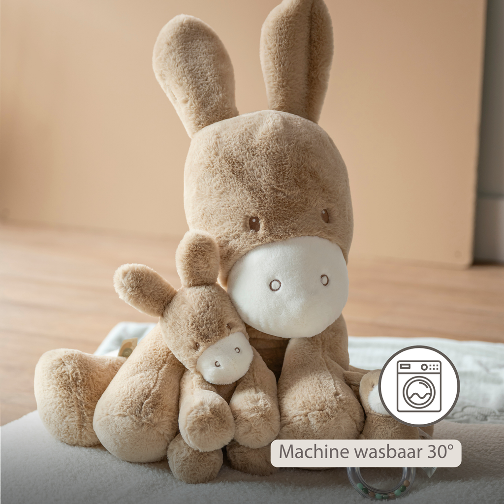 LouLou Plush Donkey - Soft Baby Cuddly Toy - 60 cm - Light Caramel [NL]