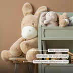 LouLou Plush Donkey - Soft Baby Cuddly Toy - 60 cm - Light Caramel [EN]
