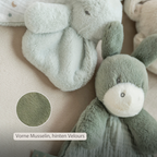 LouLou Mini Comforter Donkey - Baby Blanket
 - 25 cm - Linden Green [DE]