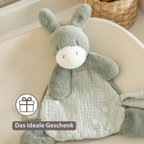 LouLou Mini Comforter Donkey - Baby Blanket
 - 25 cm - Linden Green [DE]