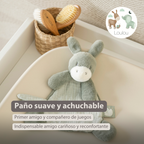 LouLou Mini Comforter Donkey - Baby Blanket
 - 25 cm - Linden Green [ES]