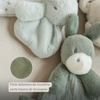 LouLou Mini Comforter Donkey - Baby Blanket
 - 25 cm - Linden Green [ES]