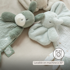 LouLou Mini Comforter Donkey - Baby Blanket
 - 25 cm - Linden Green [FR]