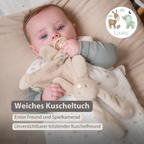LouLou Mini Comforter Rabbit - Baby Blanket - 25 cm - Sand [DE]