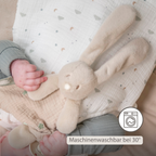 LouLou Mini Comforter Rabbit - Baby Blanket - 25 cm - Sand [DE]