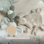 LouLou Mini Comforter Rabbit - Baby Blanket - 25 cm - Sand [FR]