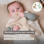 LouLou Mini Comforter Rabbit - Baby Blanket - 25 cm - Sand [IT]