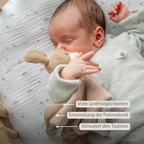 LouLou Comforter Donkey - Baby Blanket - 28 x 28 cm - Light Caramel [DE]