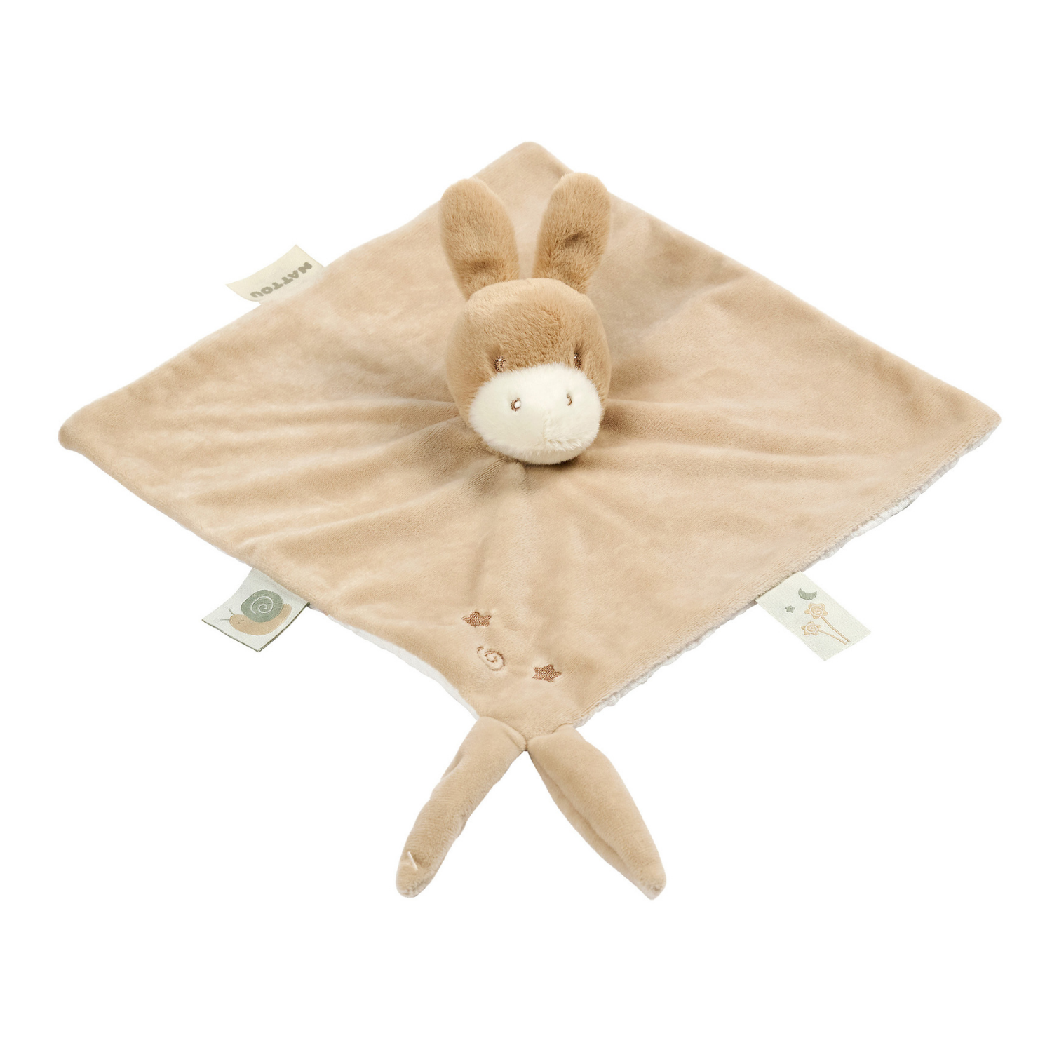 LouLou Comforter Donkey - Baby Blanket - 28 x 28 cm - Light Caramel [NL]