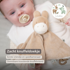 LouLou Comforter Donkey - Baby Blanket - 28 x 28 cm - Light Caramel [NL]