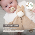 LouLou Comforter Donkey - Baby Blanket - 28 x 28 cm - Light Caramel [EN]