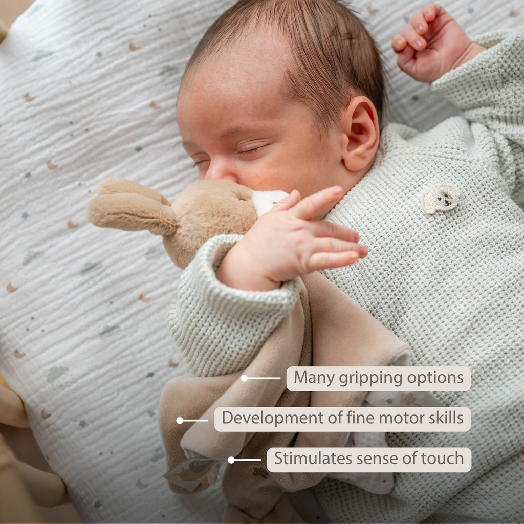 LouLou Comforter Donkey - Baby Blanket - 28 x 28 cm - Light Caramel [EN]