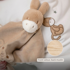 LouLou Comforter Donkey - Baby Blanket - 28 x 28 cm - Light Caramel [EN]