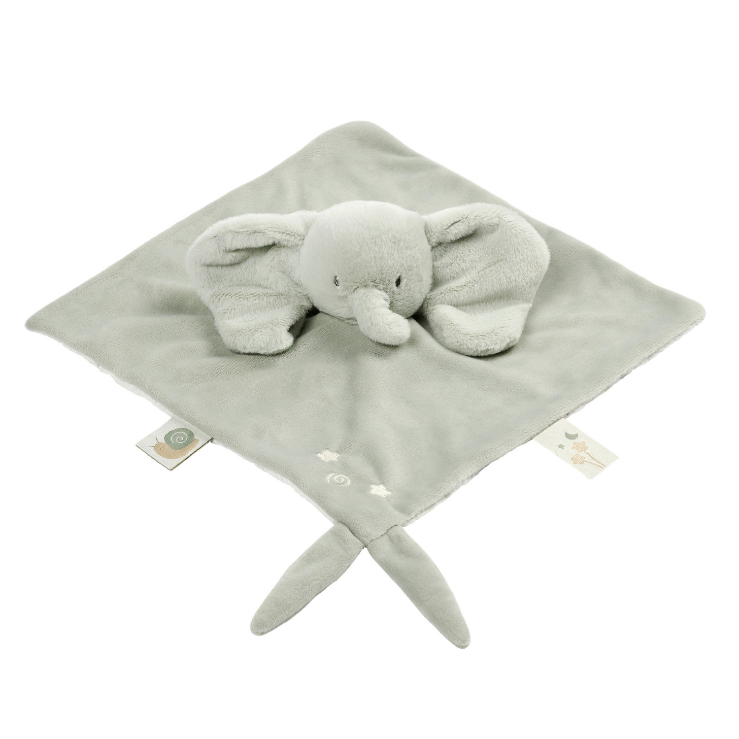 LouLou Comforter Elephant - Baby Blanket - 28 x 28 cm - Linden Green [ES]