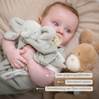 LouLou Comforter Elephant - Baby Blanket - 28 x 28 cm - Linden Green [NL]