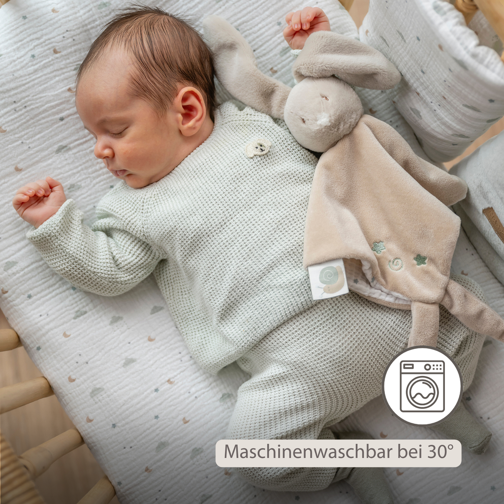 LouLou Comforter Rabbit - Baby Blanket - 28 x 28 cm - Caramel [DE]