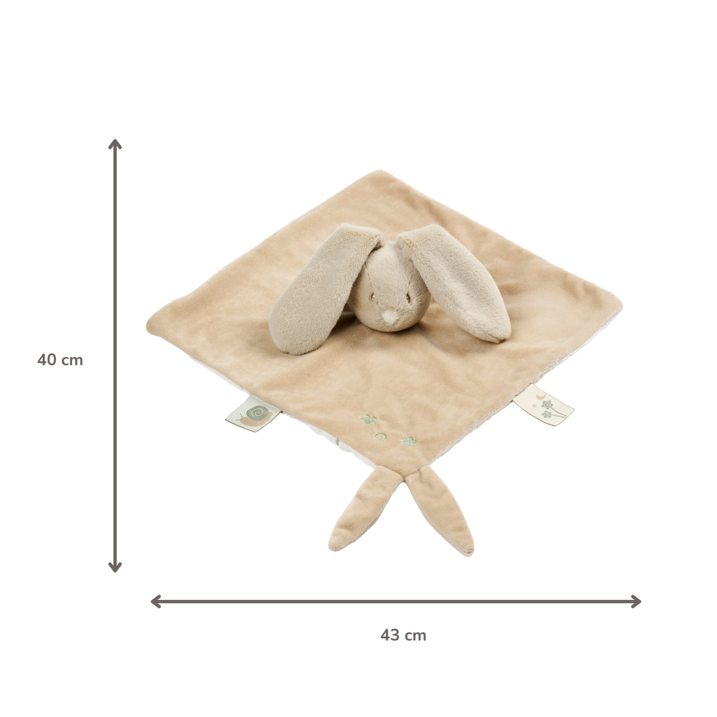 LouLou Comforter Rabbit - Baby Blanket - 28 x 28 cm - Caramel [ES]