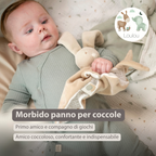 LouLou Comforter Rabbit - Baby Blanket - 28 x 28 cm - Caramel [IT]
