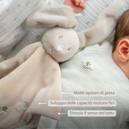 LouLou Comforter Rabbit - Baby Blanket - 28 x 28 cm - Caramel [IT]
