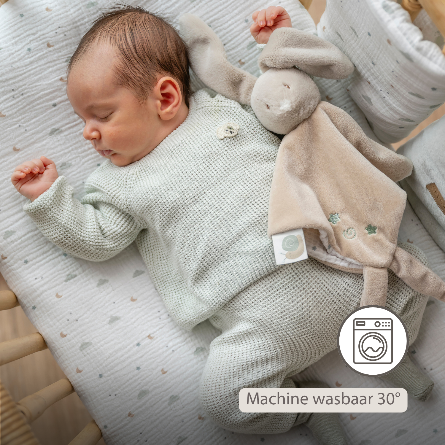 LouLou Comforter Rabbit - Baby Blanket - 28 x 28 cm - Caramel [NL]