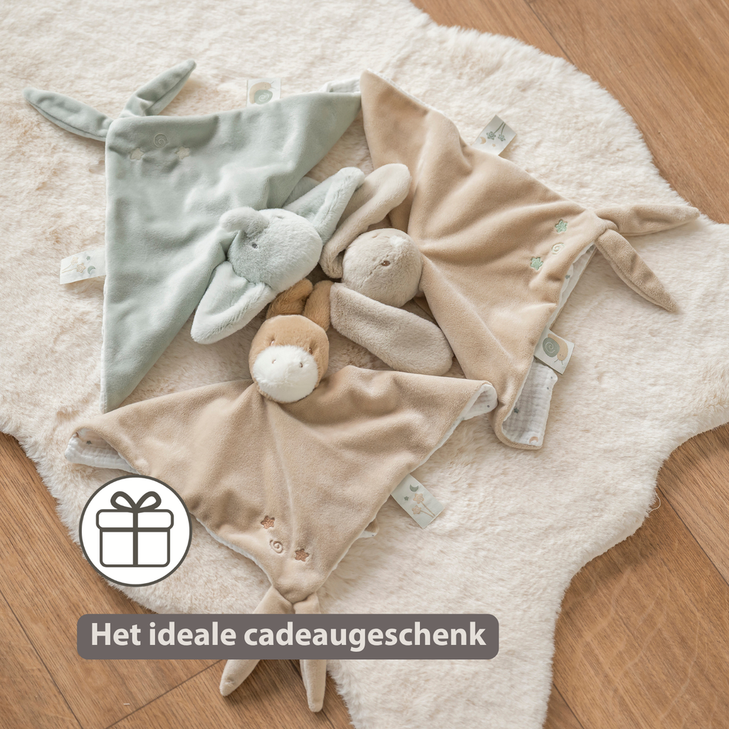 LouLou Comforter Rabbit - Baby Blanket - 28 x 28 cm - Caramel [NL]