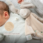 LouLou Comforter Rabbit - Baby Blanket - 28 x 28 cm - Caramel [EN]