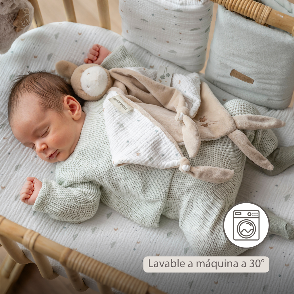 LouLou Maxi Comforter Donkey - Baby Blanket- 60 x 40 cm - Light Caramel [ES]